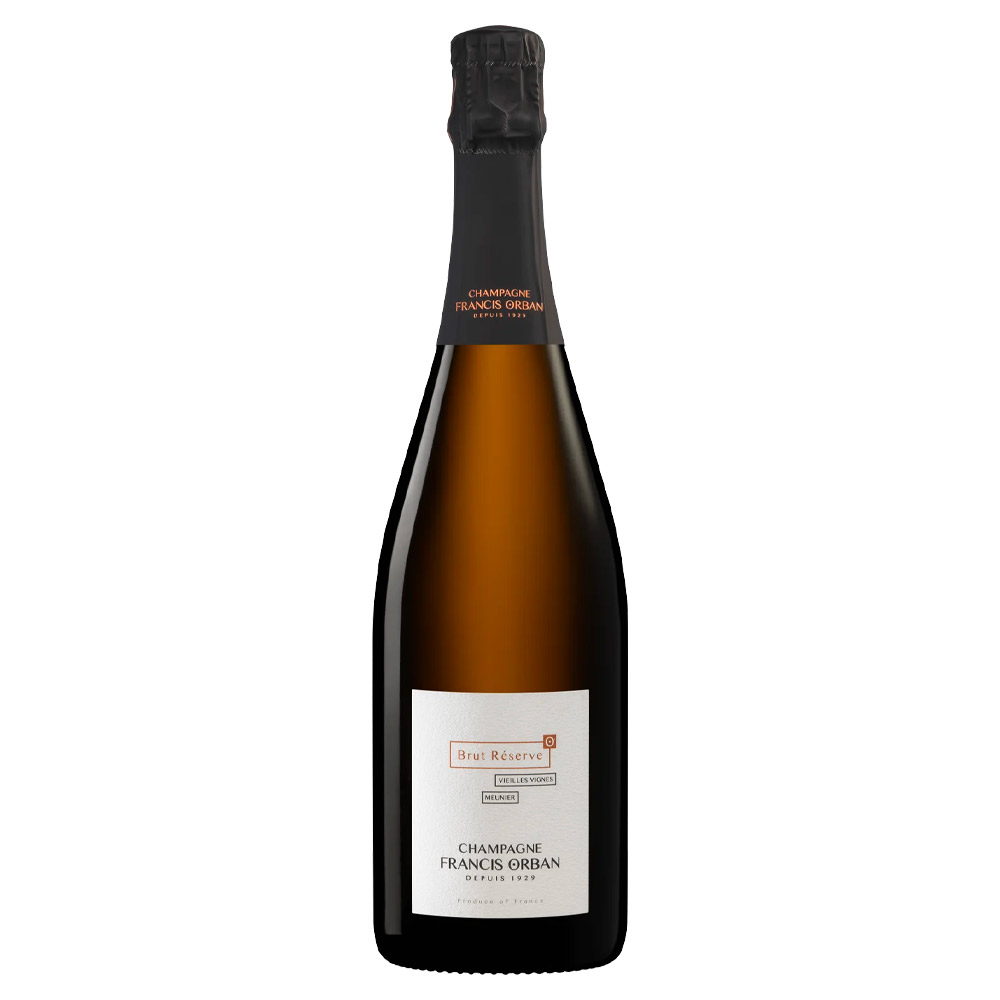 Francis Orban Champagne AOC Brut Réserve Vieilles Vignes ha un colore giallo dorato lucente. Il perlage è fine e persistente. Al naso rivela un corredo fruttato e fragrante di pesca bianca (a sottolinearne la freschezza), albicocca, piccoli frutti di bosco, accompagnati da sensazioni di crosta di pane fresco.Il sorso è ampio e ricco, con un buon corredo aromatico, che si distende verso un finale fresco, armonico ed elegante, con una freschezza duratura. Il Brut Réserve Vieilles Vignes di Francis Orban, è uno Champagne di buona struttura, cremoso, di estrema armonia ed equilibrio gustativo, che mette in luce le migliori caratteristiche del Pinot Meunier e del terroir di Leuvrigny. Le vigne si trovano a pochi chilometri da Epernay, considerata la vera capitale dello Champagne. Le esposizioni soleggiate ottimali e i terreni di matrice calcareo-argillosa sono ideali per portare a maturazione perfetta il Pinot Meunier, la varietà "regina" di questa zona. La cuvée è composta per il 50% di vini base d'annata e il 50% da vins de reserve di annate precedenti, donando estrema complessità e corredo al prodotto finale.