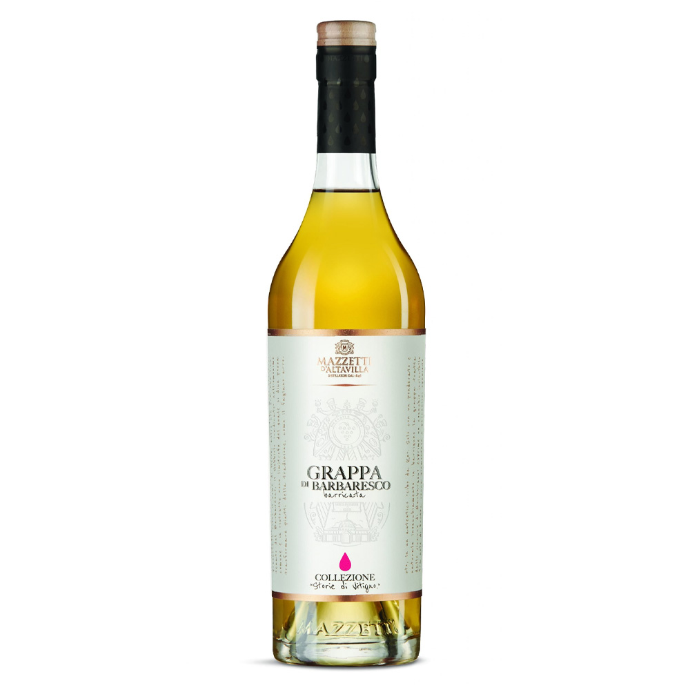 Mazzetti d'Altavilla Storie di Vitigno Grappa di Barbaresco Barricata — distillato piemontese affinato in legno
