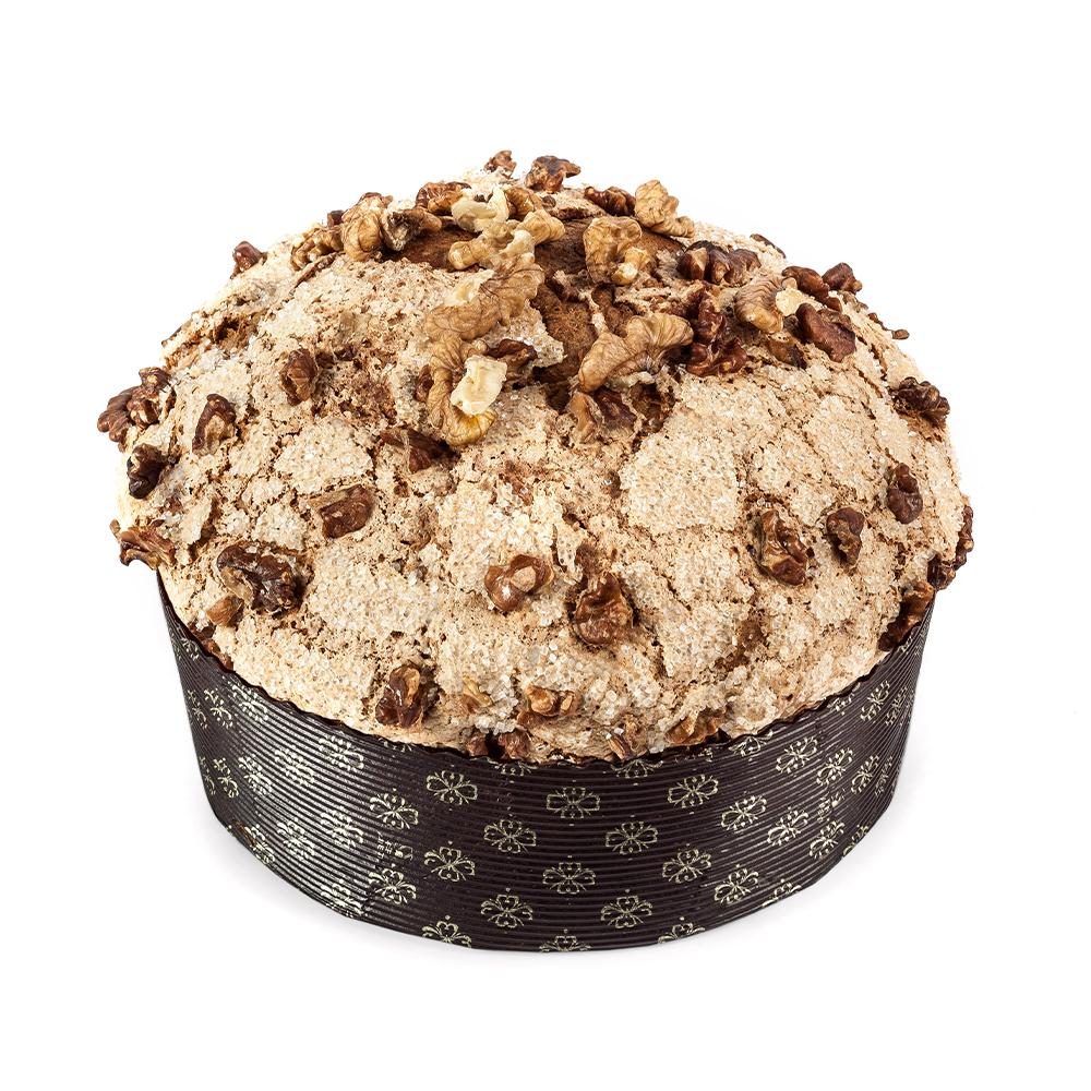 Vincente Delicacies Panettone "Didime" con Malvasia, Fichi e Noci Glassato 750g - Il Panettone artigianale è senza dubbio il simbolo del Natale in tutte le case degli italiani. "Didime", prodotto da Vincente Delicacies, si caratterizza per il suo impasto morbidissimo, arricchito da uvette di Malvasia, fichi e noci. L'elegante incarto avvolge un dolce tenero e profumato: ogni assaggio immerge il palato in un piacere dal gusto intenso e delicato. Questo Panettone incartato a mano fa parte della linea "Classica", creata appositamente da Vincente per i palati con gusti raffinati, ma comunque legati alla tradizione. Vincente custodisce i metodi di elaborazione e nutrimento della pasta madre, un segreto per ottenere la lievitazione perfetta, fragrante e profumata dalle antiche pratiche di lavorazione, rimaste inalterate nel tempo.