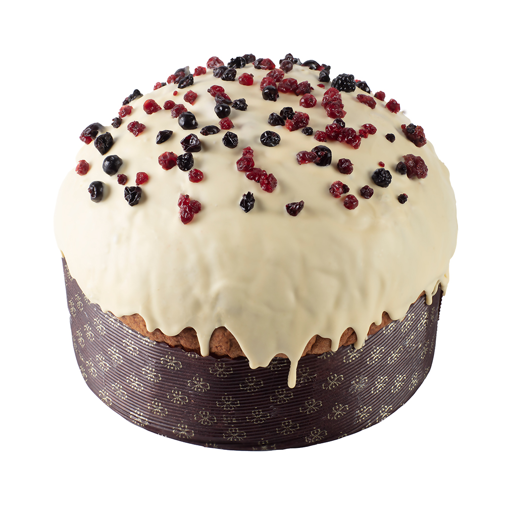 Vincente Delicacies Panettone "Silvestre" con frutti di bosco canditi e ricoperto di cioccolato bianco 750g - Il Panettone artigianale è senza dubbio il simbolo del Natale in tutte le case degli italiani. "Silvestre", prodotto da Vincente Delicacies, si caratterizza per il suo impasto morbidissimo, arricchito dalla copertura di finissimo cioccolato bianco e frutti di bosco canditi. L'elegante incarto avvolge un dolce tenero e profumato: ogni assaggio immerge il palato in un piacere dal gusto intenso e delicato. Questo Panettone incartato a mano fa parte della nuovissima linea "Melange", creata appositamente da Vincente per i palati con gusti raffinati, aperti all'innovazione. Vincente custodisce i metodi di elaborazione e nutrimento della pasta madre, un segreto per ottenere la lievitazione perfetta, fragrante e profumata dalle antiche pratiche di lavorazione, rimaste inalterate nel tempo.