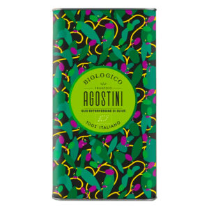 Frantoio Agostini Olio Extravergine di Oliva Biologico Mediamente Intenso Latta da 3 Litri 100% Italiano - Limpido e con un bel colore giallo dorato intenso, si arricchisce di delicate sfumature verdi. Al naso è deciso e avvolgente, ricco di note di erbe aromatiche, con ricordi di menta e rosmarino, a cui si affiancano sfalcio di campo e mandorla. Al palato è complesso e tipicamente vegetale, con toni di carciofo, cicoria e lattuga. Amaro e piccante spiccato, equilibrato ed armonico. Disponibile in Lattina da 3 litri.