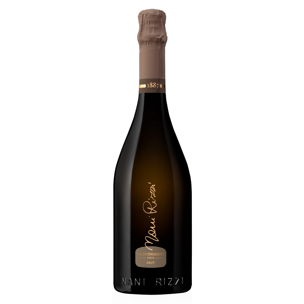 Nani Rizzi Prosecco Valdobbiadene DOCG Brut si presenta di colore giallo paglierino scarico, con una spuma delicata e persistente. Al naso spiccano profumi intensi di fiori d'acacia, petali di rosa e sentori fruttati di mela e pesca bianca. Al palato è fragrante e pieno, di grande eleganza ed estremamente equilibrato nelle varie sensazioni. Nani Rizzi produce vini e spumanti metodo Charmat di grandissima qualità. L’azienda si trova a Guia di Valdobbiadene, nel cuore della DOCG ed è oggi guidata da Denis Spagnol assieme alle sue tre figlie Giulia, Elena e Silvia.L’uva di partenza è sempre la Glera, proveniente esclusivamente dalle colline di Valdobbiadene, vendemmiata rigorosamente a mano e spumantizzata direttamente in cantina.