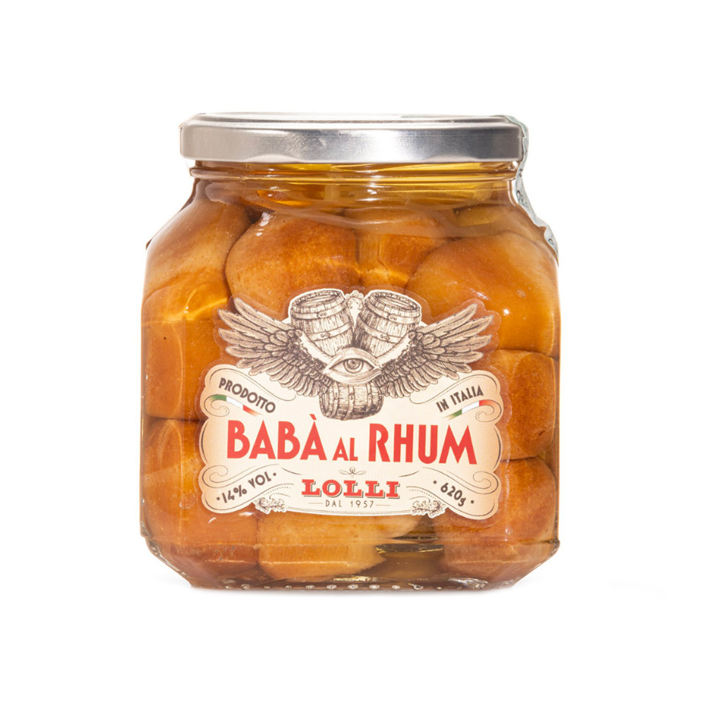 Il Babà al Rhum di Lolli è un omaggio al dolce classico napoletano, in una versione estremamente golosa: una deliziosa bagna alcolica al Rhum avvolge i piccoli babà artigianali, che si mangiano in un solo boccone. Dalla consistenza soffice e spugnosa, questi babà sono perfetti come dessert a fine pasto, accompagnati magari da un gelato o dal liquore allo Zabaglione Lolli. Le specialità dolciarie Lolli sono prodotte artigianalmente per le ricorrenze. Protagonisti dell'arte dolciaria italiana, sono declinati nelle più originali varianti a base di Zabaglione e altri ingredienti distintivi dei liquori Lolli.