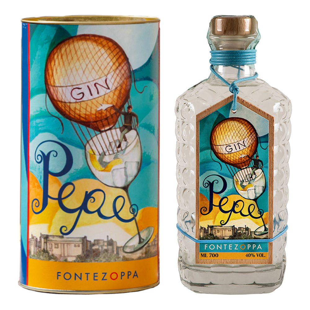 Fontezoppa Dry Gin Pepe nasce dalla distillazione di bacche di ginepro di Serrapetrona, basato su un'antica ricetta e realizzato con i migliori ingredienti italiani. Alla vista è limpido e cristallino, mentre al naso sprigiona profumi intensi e speziati di ginepro e agrumi. Un gin fine ed elegante, complesso e moderno, che si distingue per l'ottima freschezza e l'aromaticità. Botaniche utilizzate: Bacche di ginepro dell’Appennino, salvia, rosmarino, limone, bergamotto e chinotto.-Le materie prime, di alta qualità, vengono sapientemente distillate a bagnomaria con metodo discontinuo a vapore, dove la testa e la coda vengono eliminate in modo da isolare il cuore, ricco di profumi e sapori che ben identificano le botaniche utilizzate. Dopo la fase di distillazione, il gin viene lasciato riposare in recipienti d'acciaio Inox e portato successivamente alla gradazione desiderata con l'aggiunta di acqua purissima di sorgente. Il passaggio successivo prevede la refrigerazione a -8°C per 36 ore, che elimina tutti gli oli essenziali della distillazione, conferendo un carattere pulito. Viene poi filtrato per cinque volte e poi imbottigliato.