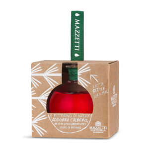 Mazzetti Pallina di Natale A Little Bitter for Xmas con Bitter Mazzetti - Pallina di Natale in vetro contenente 10 cl di Bitter Mazzetti, una fantastica idea regalo da utilizzare per addobbare l'albero.