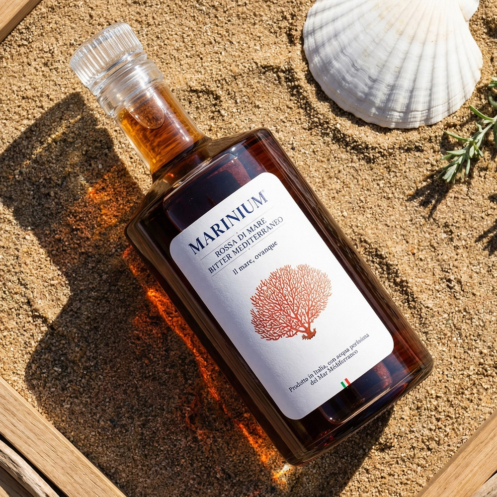 Marinium Rossa di Mare, bitter siciliano con agrumi della Valle dei Templi e assenzio