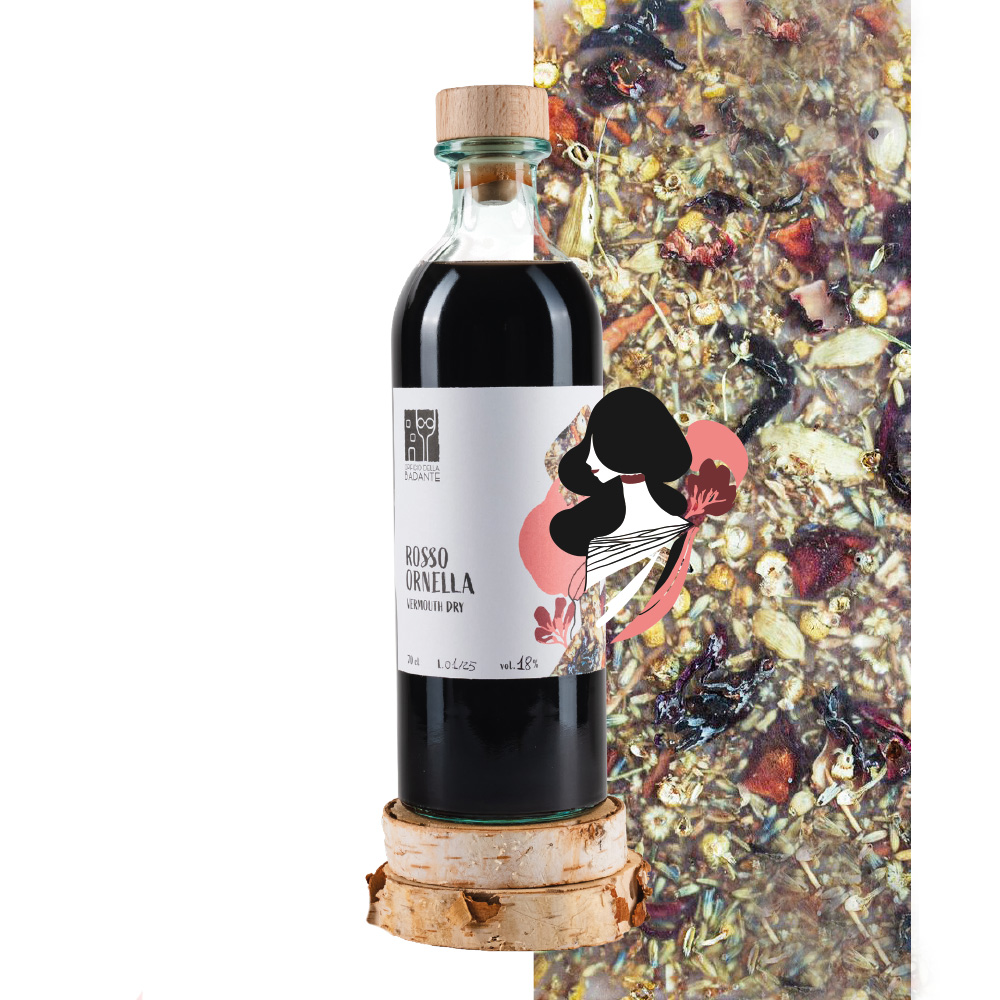 Rosso Ornella Vermouth Dry Rosso servito come digestivo leggero — esclusiva Enoart