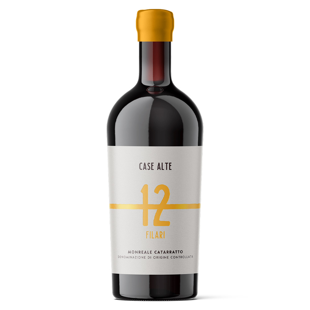 Bottiglia di Case Alte 12 Filari Monreale DOC Catarratto, bianco siciliano biologico, fresco e sapido da Catarratto in purezza.