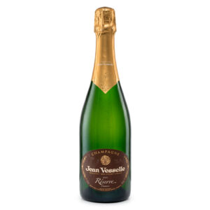 Jean Vesselle Brut Réserve Champagne, cuvée di Pinot Noir e Chardonnay Grand Cru di Bouzy.